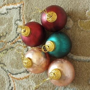 Elegant Holiday Ornament Set - Red, Pink, Green